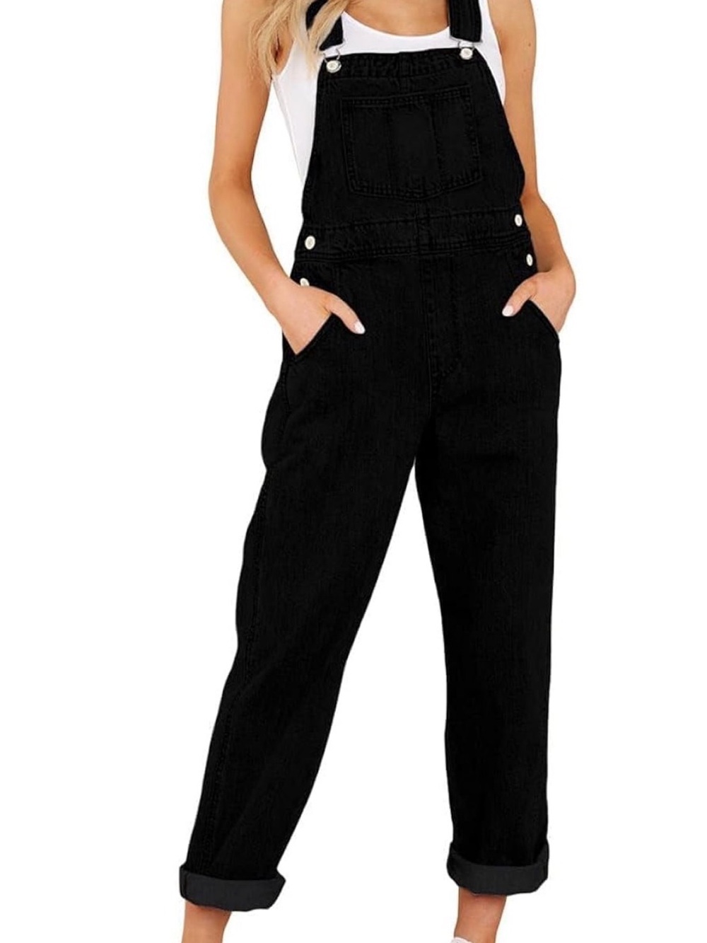 Black Women's Denim Overalls
